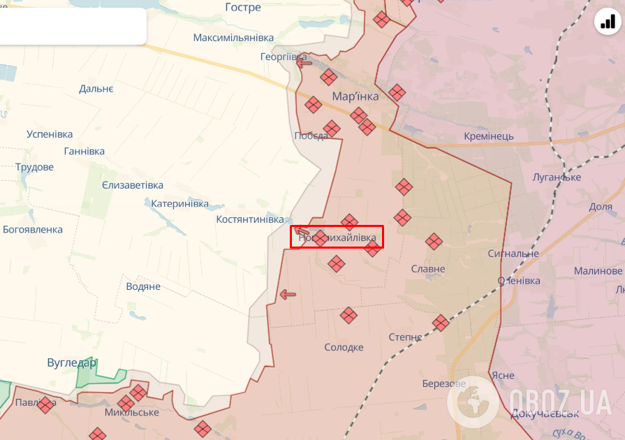 Новомихайловка Марьинской городской громады Покровского района Донецкой области.