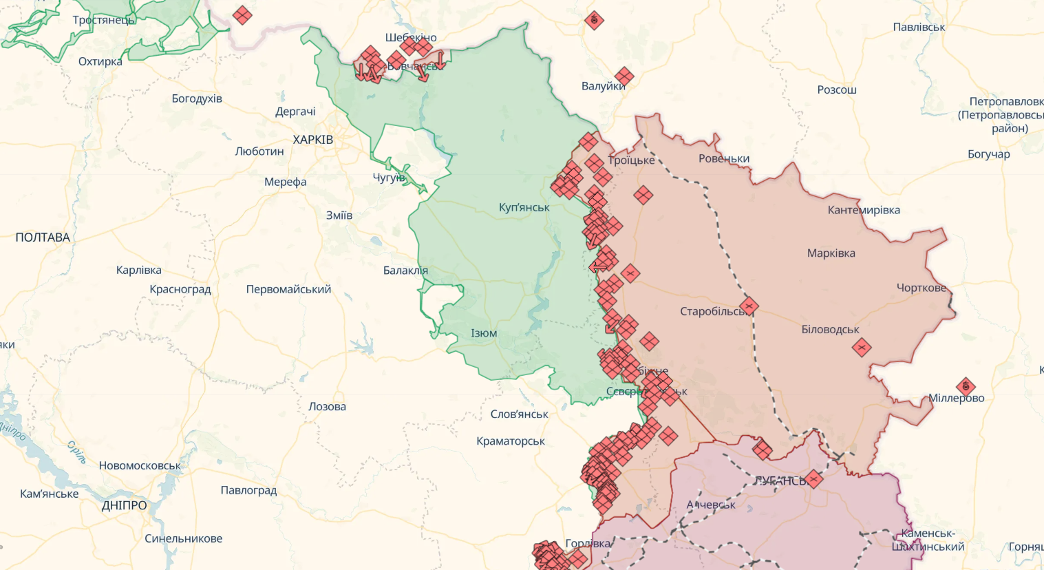 Генштаб: ворог штурмує українські війська у Вовчанську й атакує Липці з повітря qhtidqdiqqtiukant