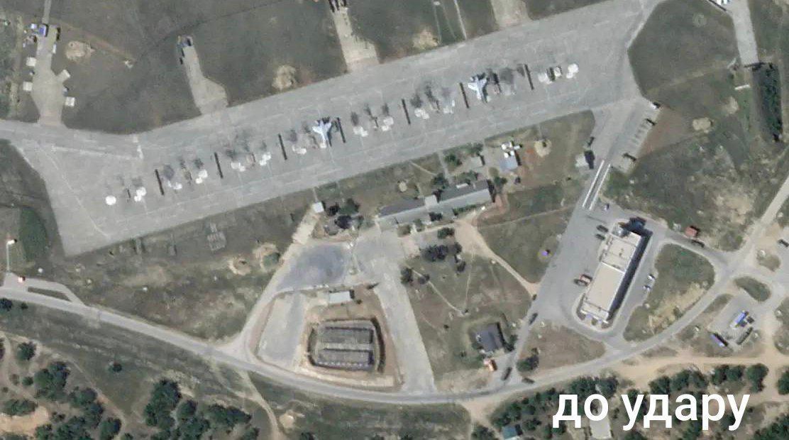 Замість літаків – сліди горіння: у мережі показали супутникові фото авіабази Бельбек після ударів
