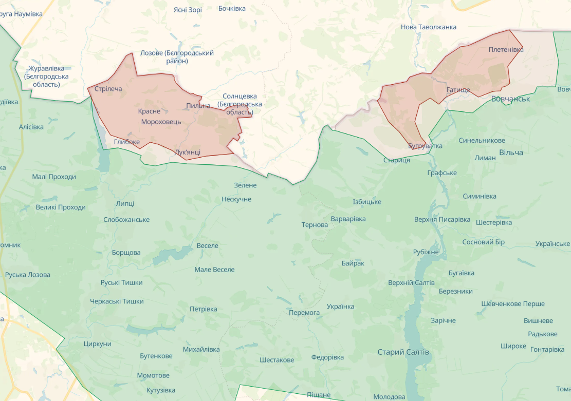 На Харківському напрямку противник не припиняє спроб прорвати оборону ЗСУ: у Генштабі розповіли про ситуацію. Карта qkxiqdxiqdeihrant