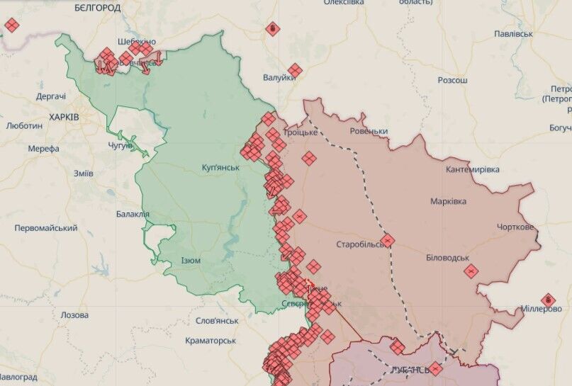 На Купянском и Покровском направлениях горячее всего: в Генштабе рассказали, где идут бои. Карта