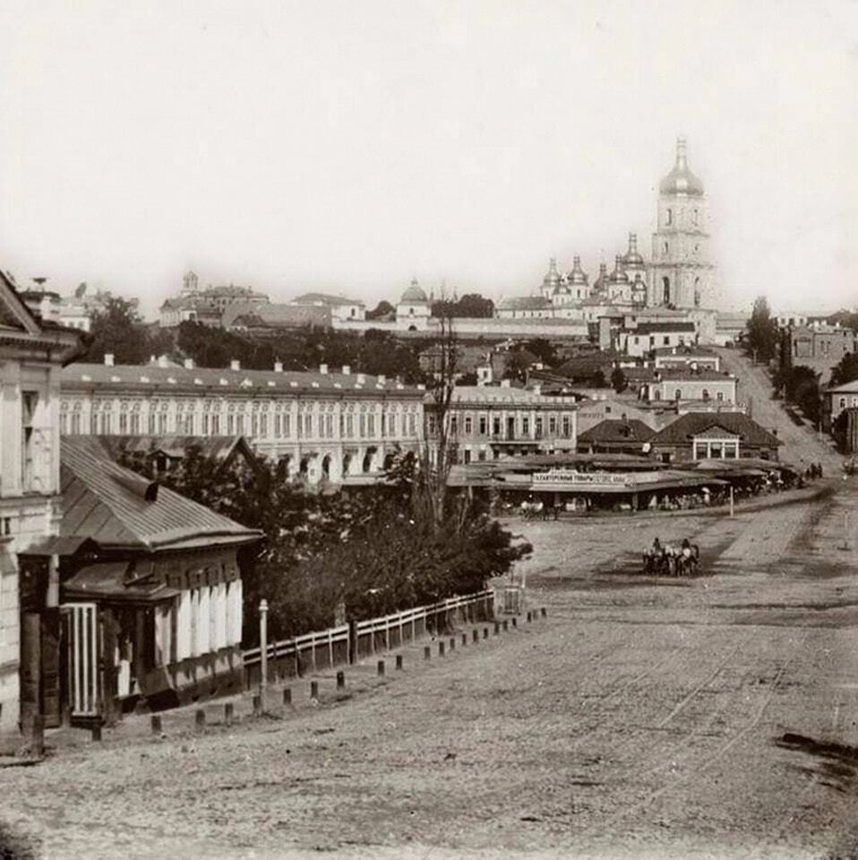 Крещатицкая площадь вместо Майдана Незалежности: как выглядел центр Киева в 1855-1875 годы. Уникальное фото