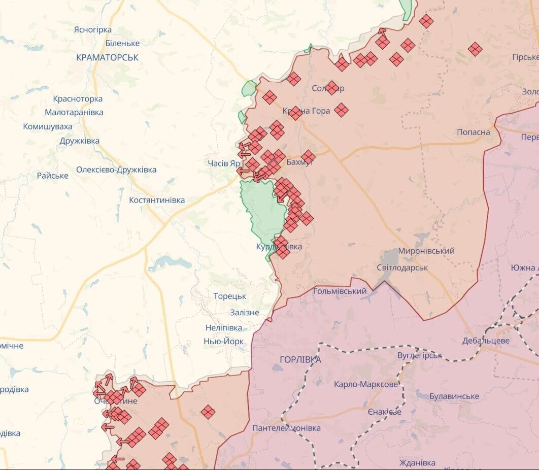 Продвижения врага на Харьковщине и под Авдеевкой за последние сутки нет: в Нацгвардии рассказали о ситуации. Карта