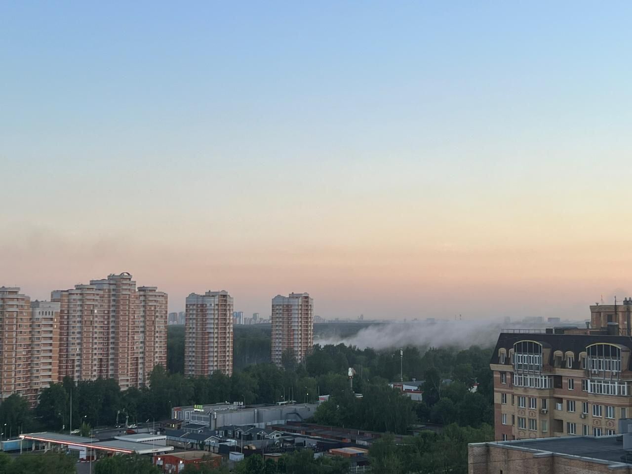 Дым в Московской области 27 мая 2024 года.