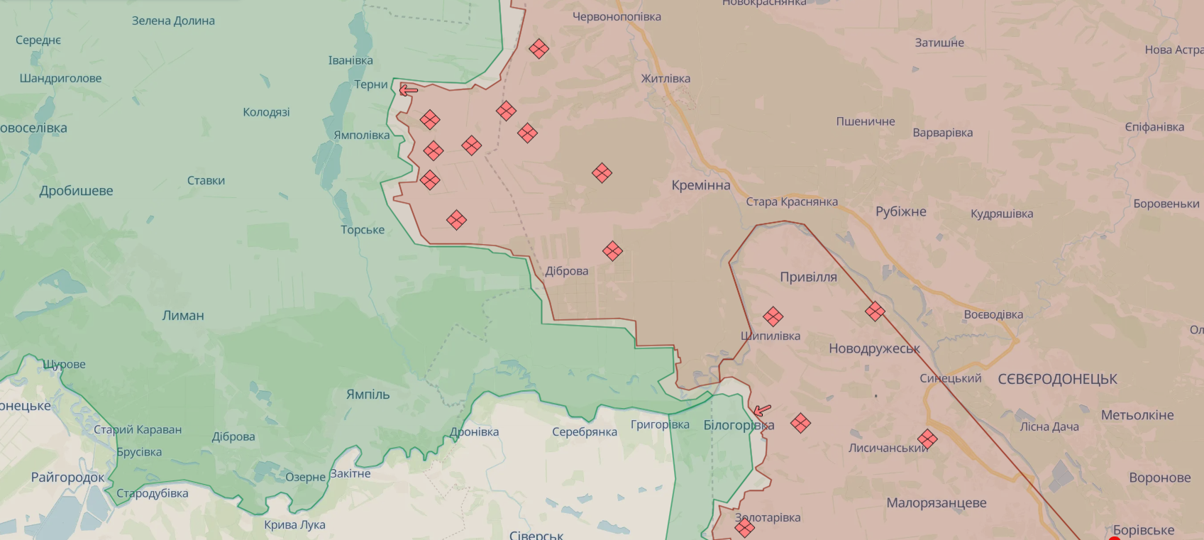 В районе Липцев и Старицы Харьковской области идут бои: в Генштабе рассказали о ситуации. Карта