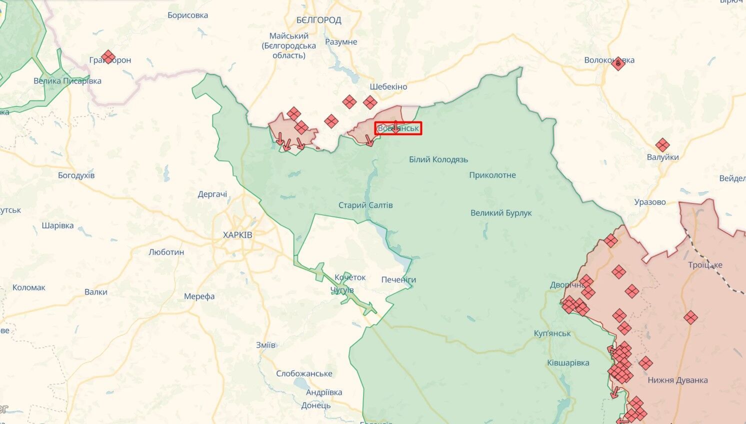 Окупанти ведуть штурмові дії в районі Вовчанська на Харківщині й атакують ЗСУ на Покровському напрямку – Генштаб