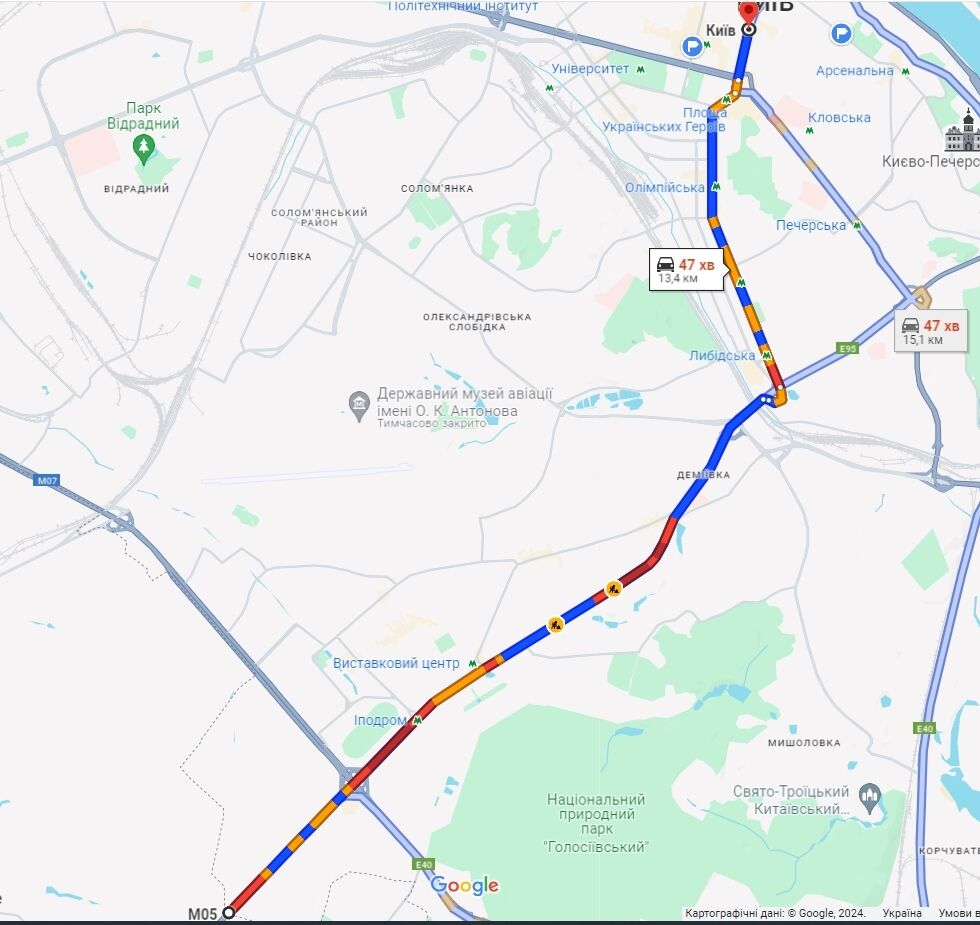 В Киеве в пятницу образовались утренние пробки: где не проехать. Карта