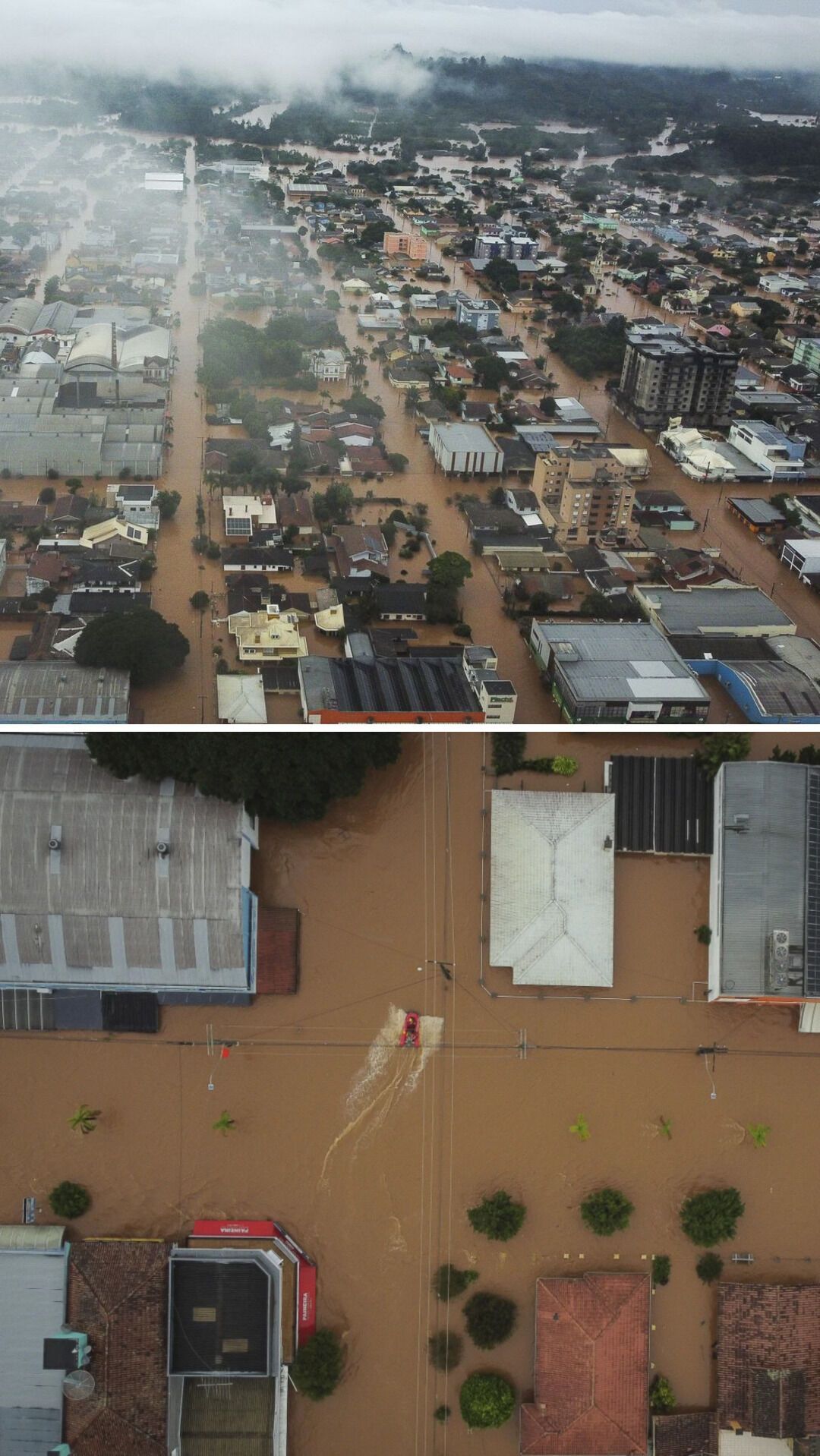 В Бразилии продолжаются мощные наводнения: количество жертв и пропавших без вести превысило сотню. Фото