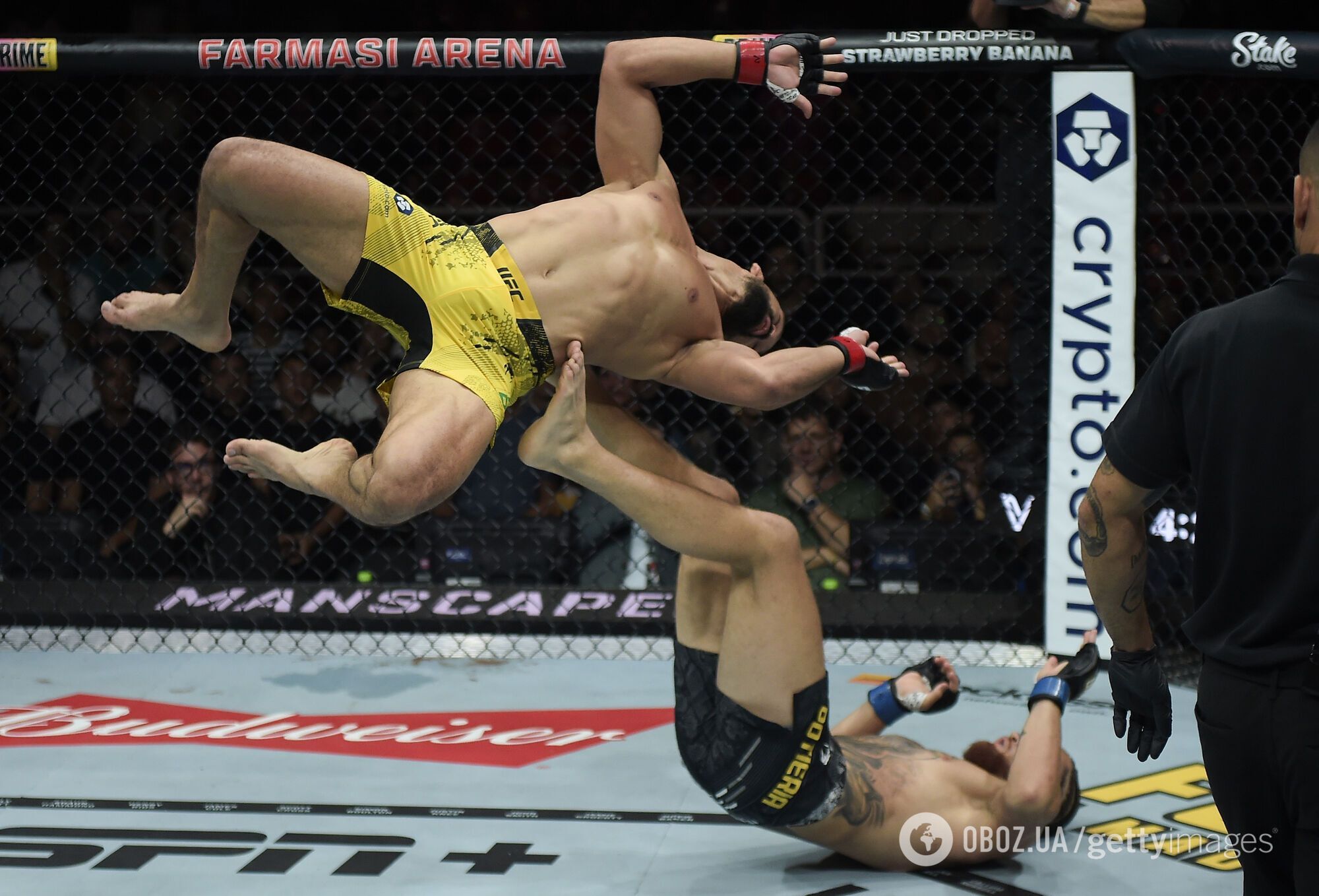 Сальто в голову. Украинский боец UFC проиграл на 54-й секунде боя, не сделав ни одного удара. Видео 