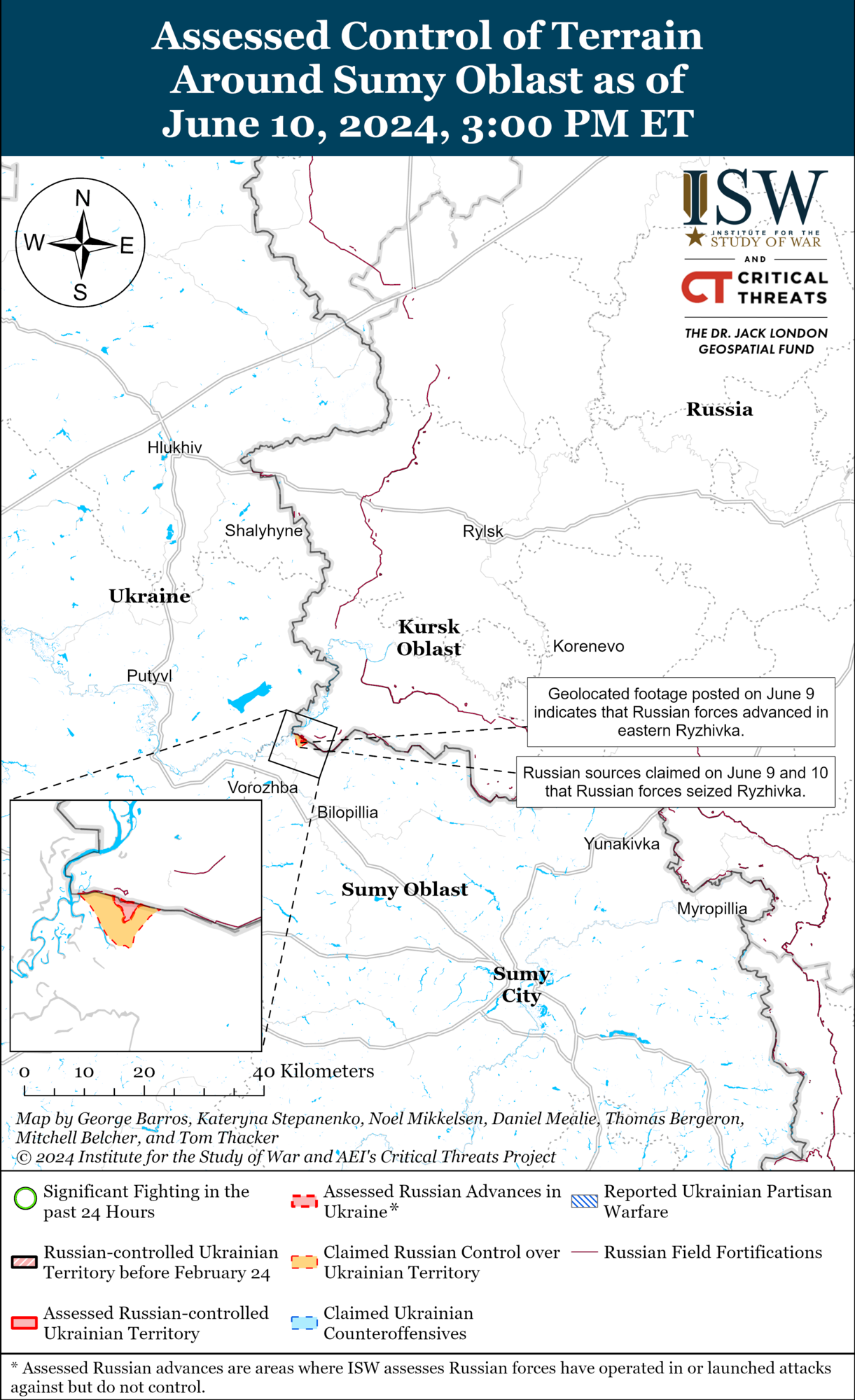 В ISW оценили ситуацию в Рыжевке Сумской области и объяснили, что стоит за действиями диверсантов