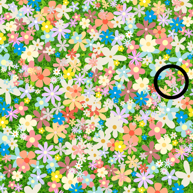 Знайдіть метелика серед барвистих квітів: лише найуважніші розгадають оптичну ілюзію
