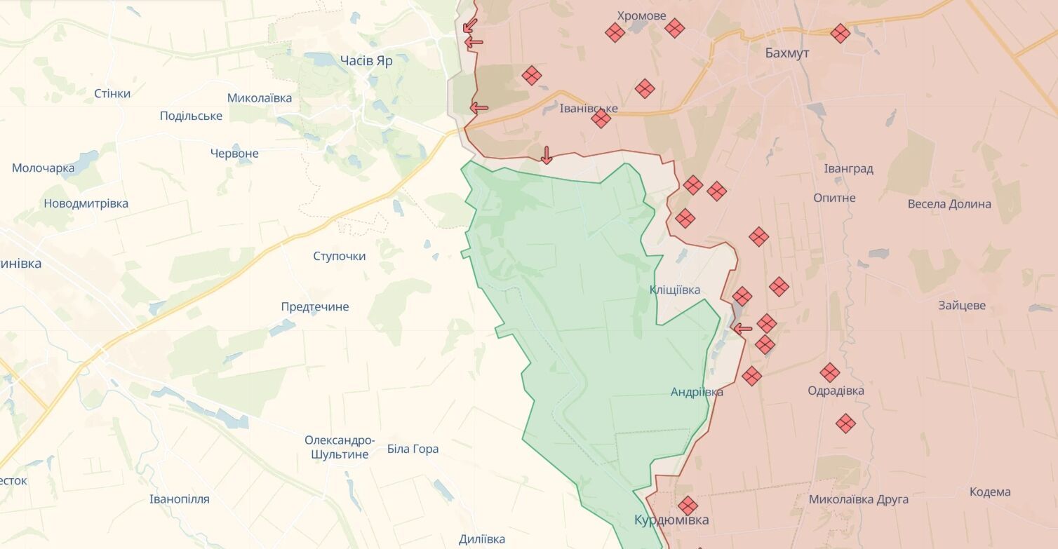 Сили оборони вибили війська РФ із позицій у Серебрянському лісництві: карта