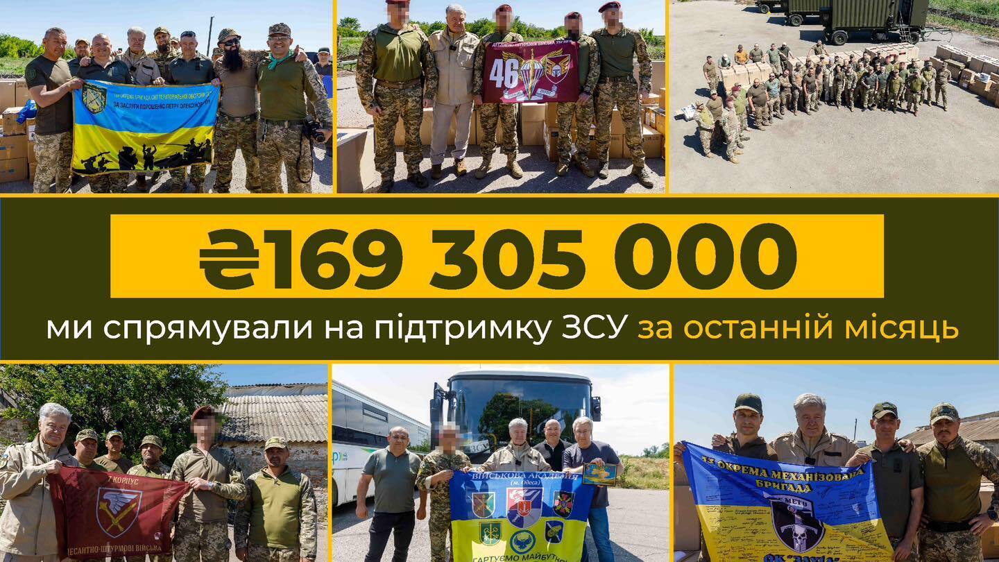 Доставили на фронт техніки на 5 млрд 400 млн грн, – Порошенко відзвітував про роботу своєї команди та закликав усіх долучитися до спільної боротьби з ворогом