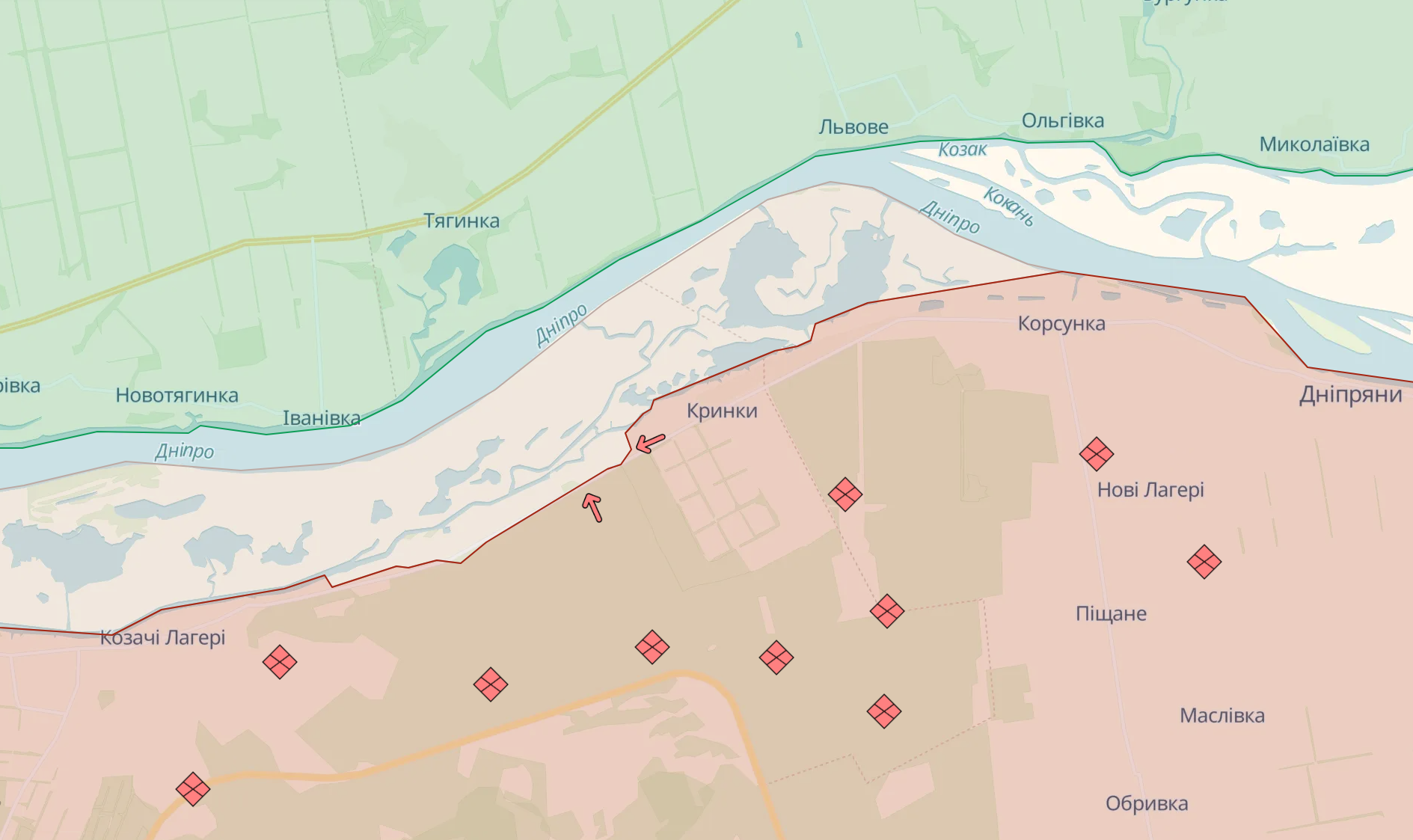 Ворог намагається вклинитися в нашу оборону: ЗСУ відбили 5 атак в районі Кринок – Генштаб
