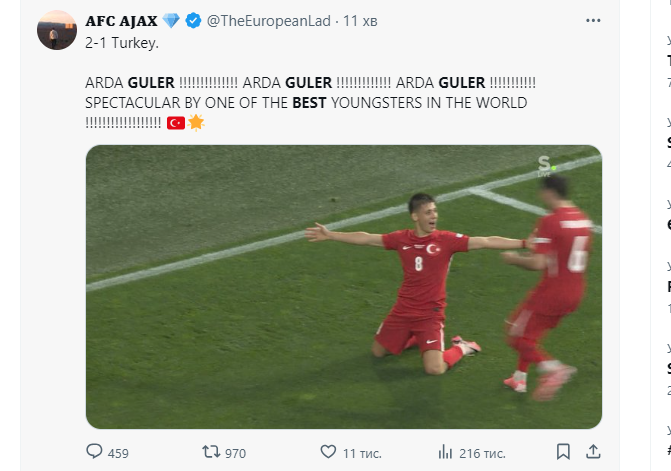 Лучший гол Евро-2024? Футболист сборной Турции забил фантастический "радиоуправляемый" гол и побил рекорд Роналду. Видео