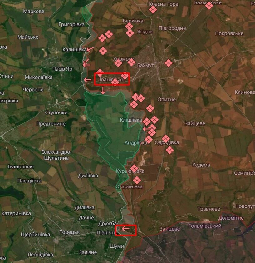 Ворог активізувався на Торецькому напрямку: в Генштабі розповіли, де йдуть запеклі бої. Карта