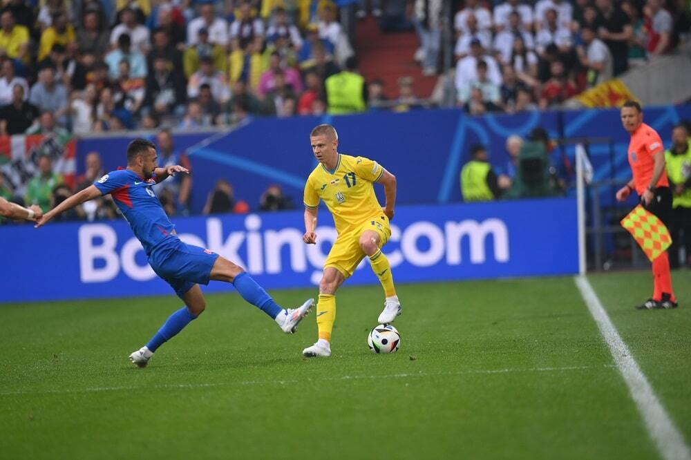 Назван лучший и худший игроки в составе сборной Украины в матче со Словакией на Евро-2024