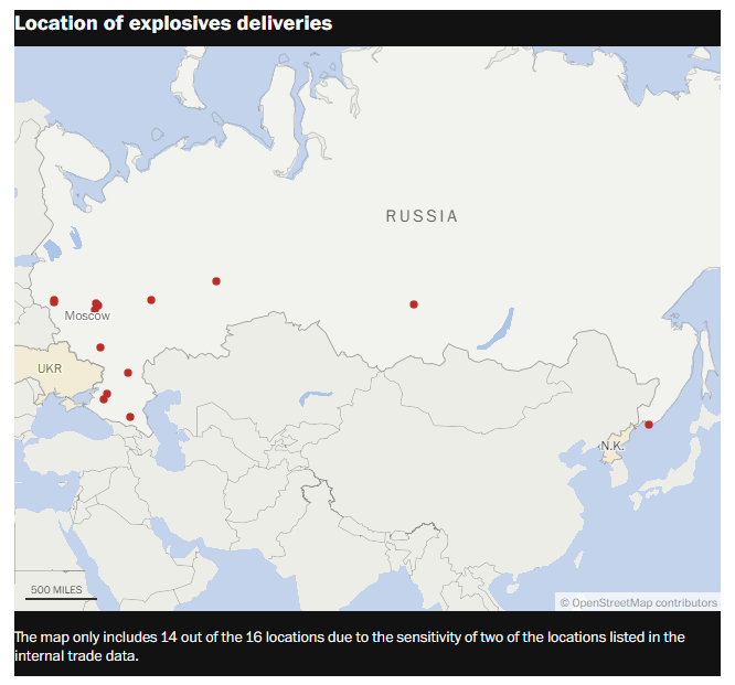 КНДР могла передать России 1,6 млн артиллерийских снарядов – Washington Post