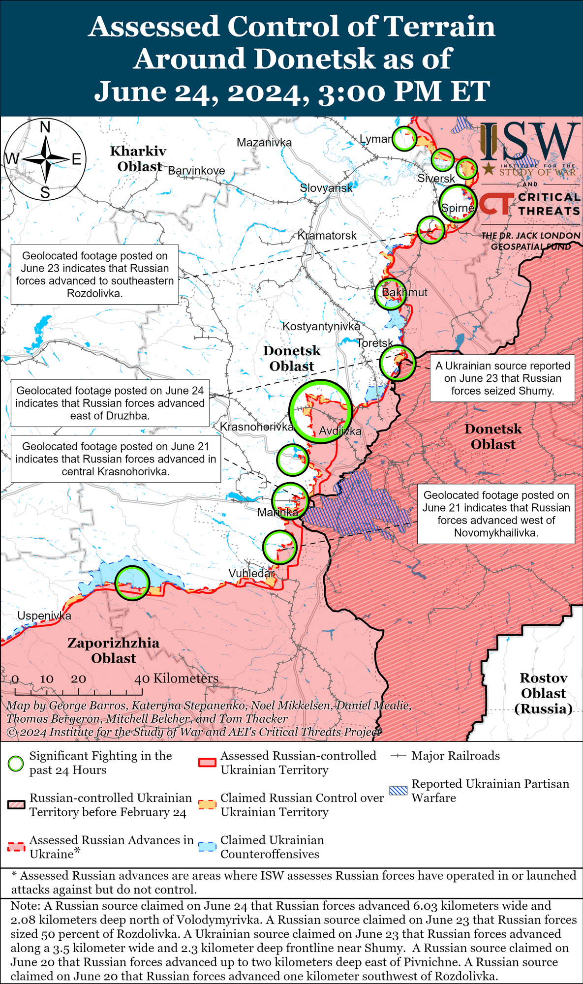 ВСУ провели контратаки и вернули себе некоторые позиции на Харьковщине, оккупанты продвинулись на Донетчине: анализ ISW