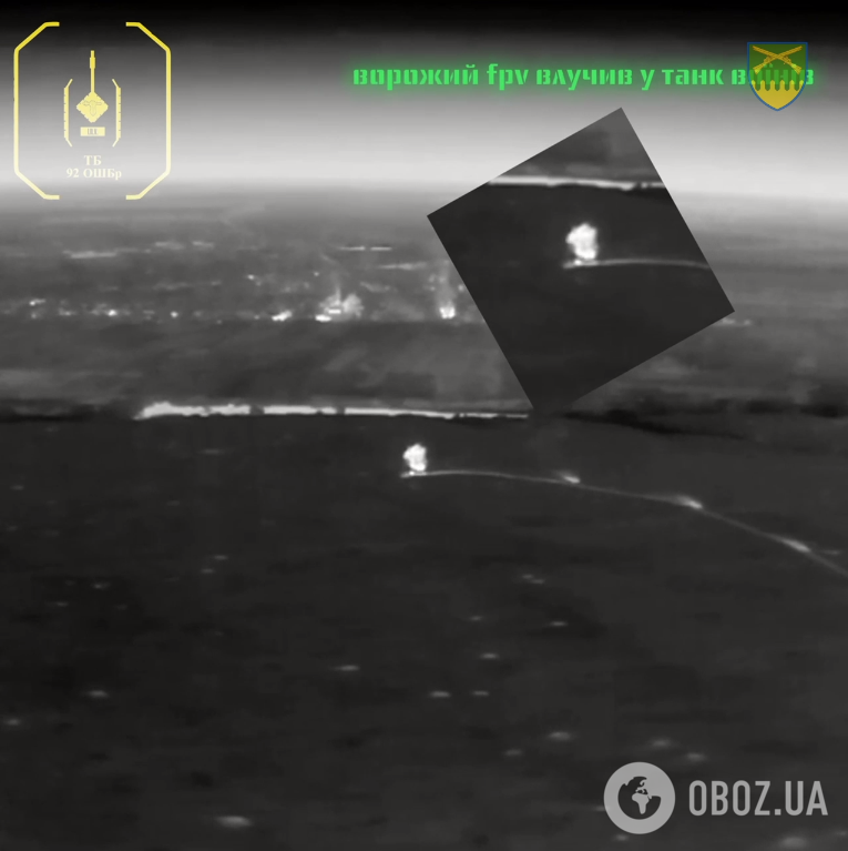 Влучання російського FPV-дрона не зупинило танкістів