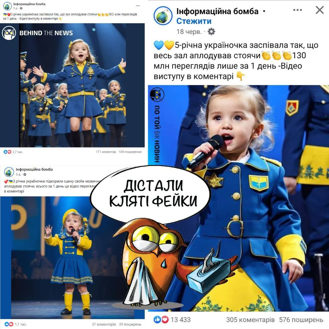 Осторожно, ИИ! Украинцы "попались" на еще один фейк с детьми: в сети массово распространяют фото девочек в сине-желтой форме