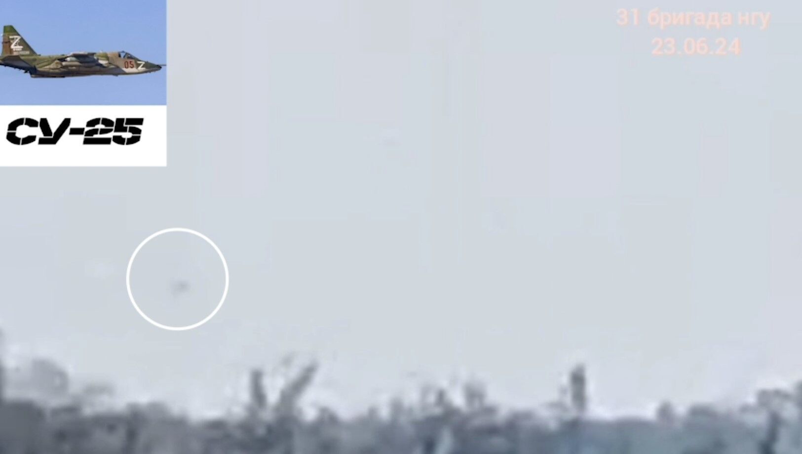 Працювали з ПЗРК "Ігла": нацгвардійці знищили ворожий штурмовик Су-25 на Донеччині. Відео