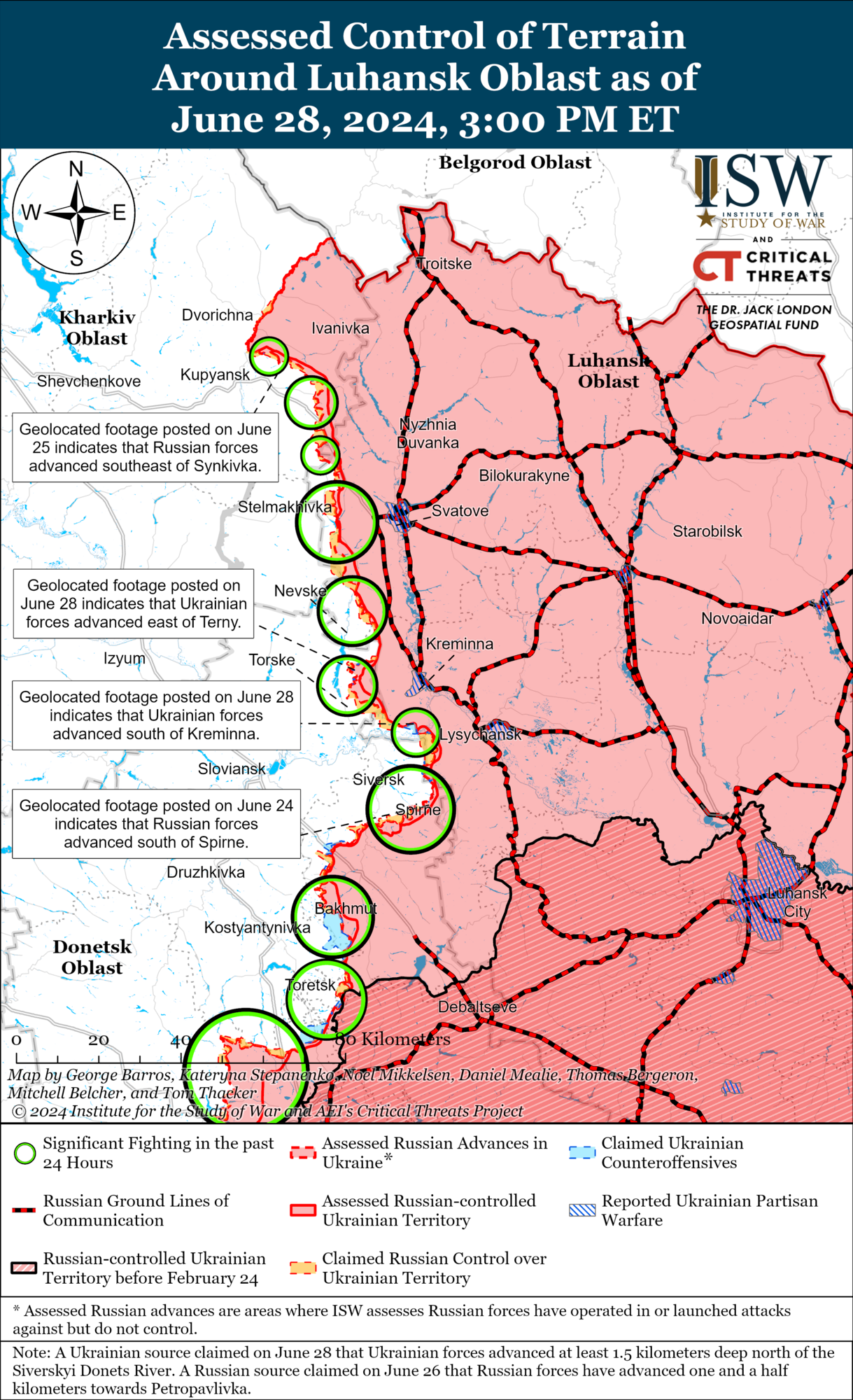 У ВСУ есть успехи на Харьковщине и Луганщине, оккупанты не прекращают штурмов в Донецкой области: анализ ISW