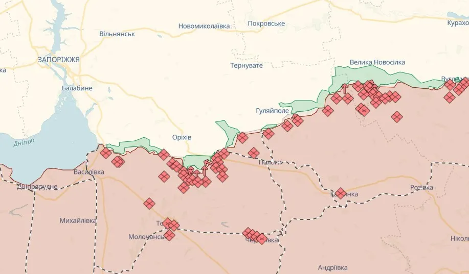 Найвища інтенсивність атак на Покровському напрямку: у Генштабі розповіли, де намагається прорватися ворог. Карта

