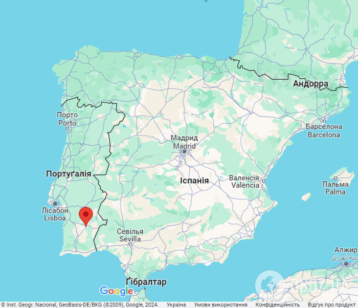 Бежа (Португалія) на карті