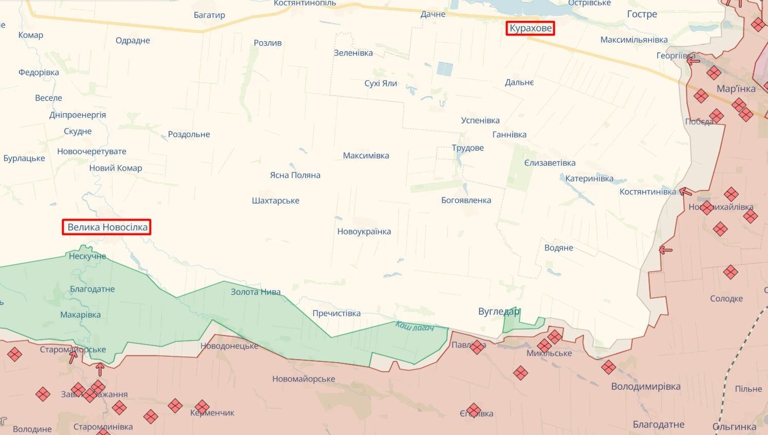 На Покровському напрямку найвища інтенсивність атак ворога: у Генштабі розповіли про ситуацію. Карта