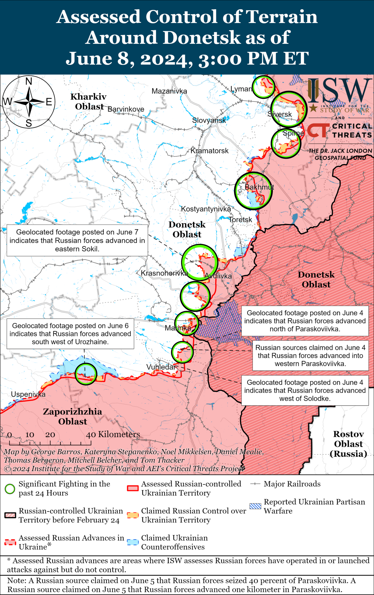 Сили оборони провели тактичні контратаки на Харківщині, ворог веде наступ на лінії Куп'янськ – Сватове – Кремінна – ISW
