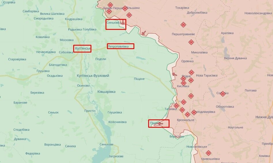 Оккупанты пытаются выйти на левый берег реки Оскол: что происходит на Купянском направлении. Карта