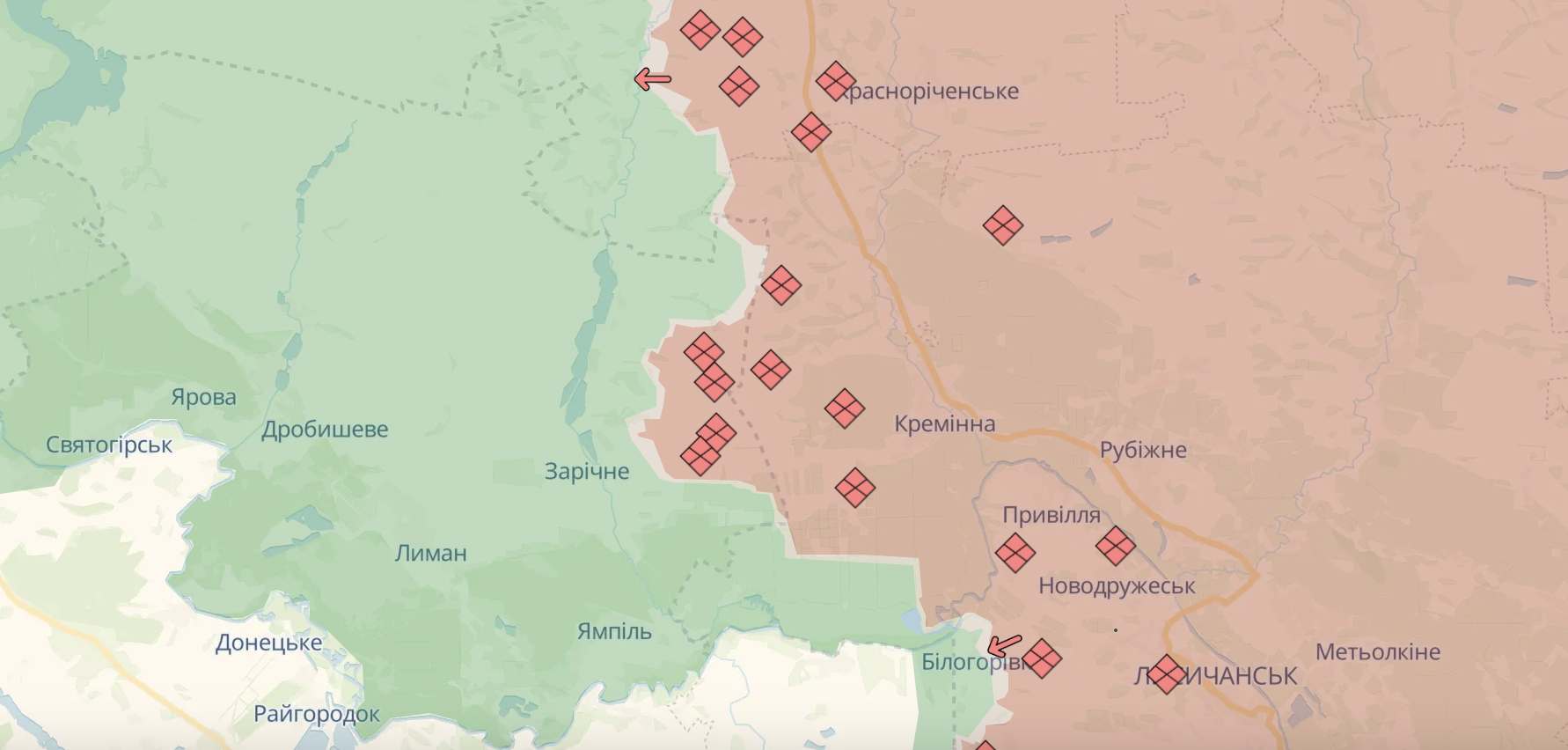 Ворог намагався просунутись одразу на кількох напрямках: відбулося 136 бойових зіткнень – Генштаб
