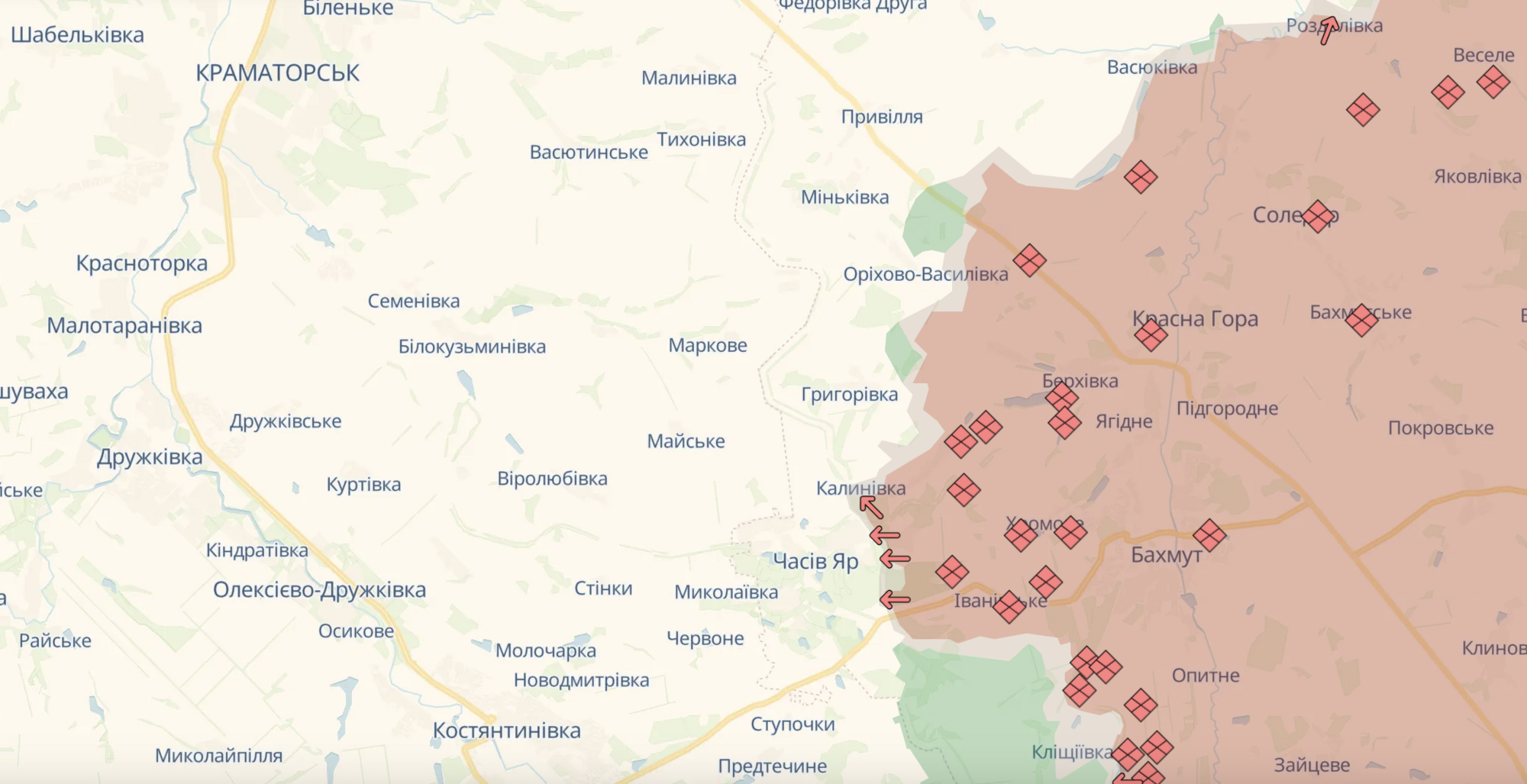 Ворог намагався просунутись одразу на кількох напрямках: відбулося 136 бойових зіткнень – Генштаб
