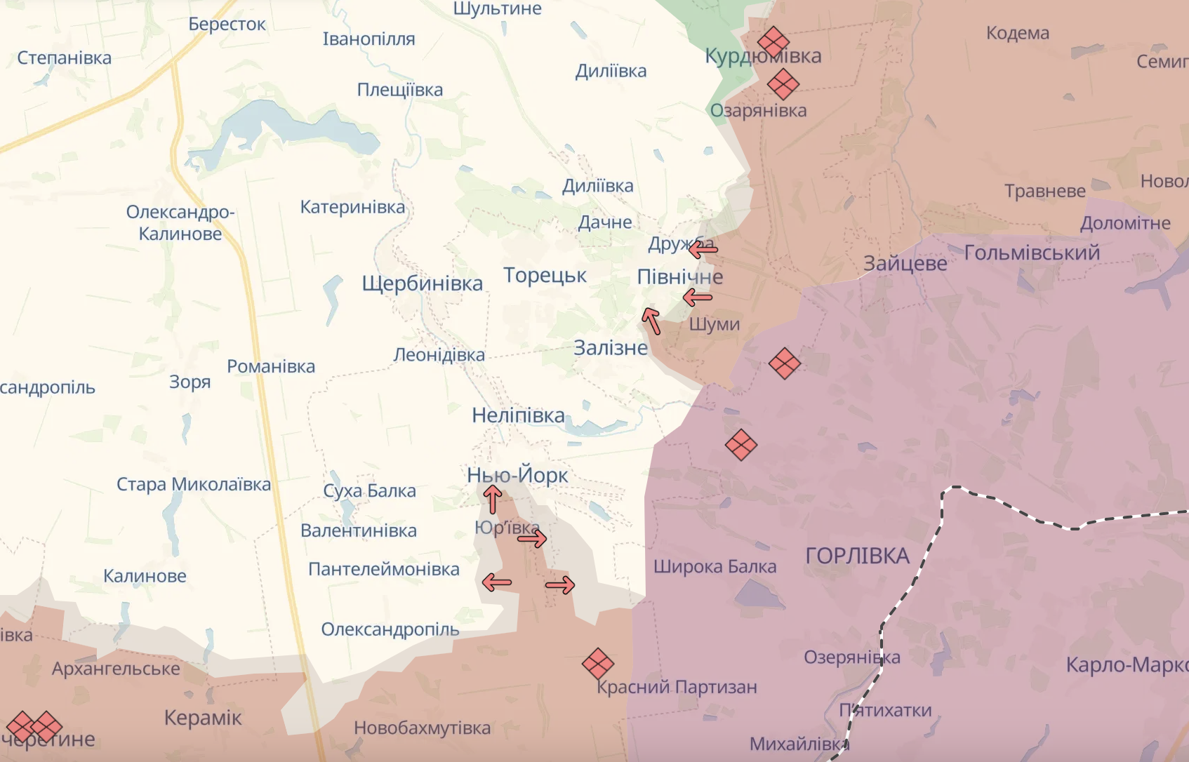 Ворог намагався просунутись одразу на кількох напрямках: відбулося 136 бойових зіткнень – Генштаб
