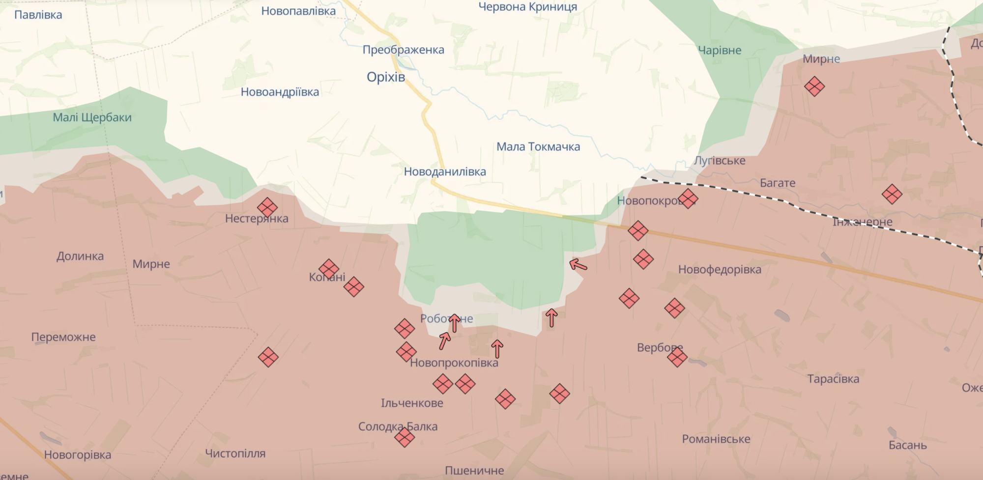 Ворог намагався просунутись одразу на кількох напрямках: відбулося 136 бойових зіткнень – Генштаб
