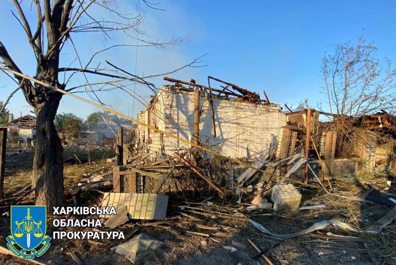 На Харківщині внаслідок ворожих ударів одна людина загинула, ще п'ять поранені. Фото