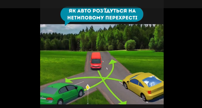 Як роз‘їхатися на нетиповому перехресті: завдання з ПДР "із зірочкою"