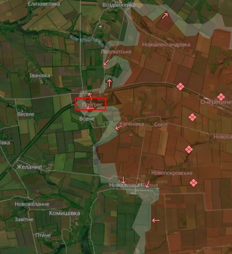 Оккупантам удалось переломить ход боев за Прогресс на Донетчине, враг хочет перерезать трассу Покровск – Константиновка – Deep State