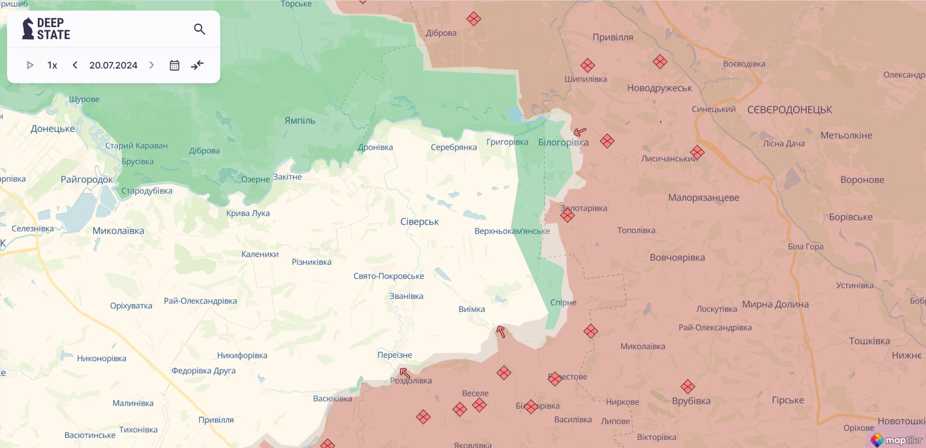 Оккупанты пытались прорвать оборону ВСУ в районе Часова Яра: в Генштабе назвали самые горячие направления фронта. Карта