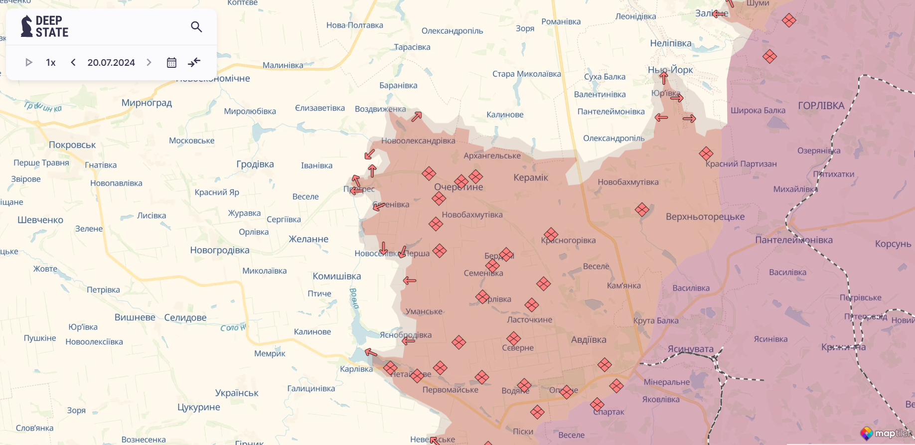 Оккупанты пытались прорвать оборону ВСУ в районе Часова Яра: в Генштабе назвали самые горячие направления фронта. Карта