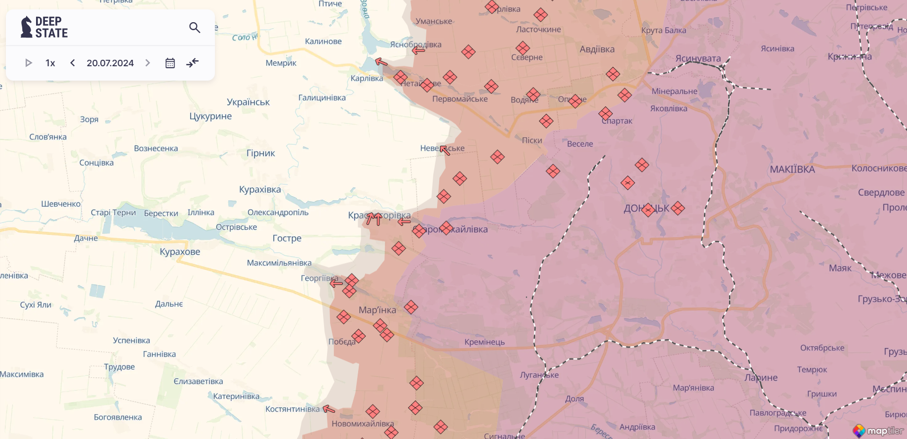 Оккупанты пытались прорвать оборону ВСУ в районе Часова Яра: в Генштабе назвали самые горячие направления фронта. Карта