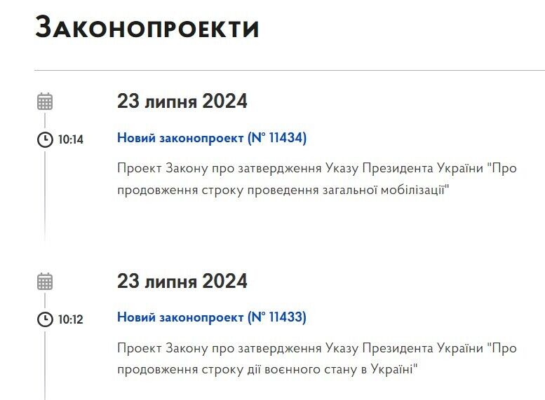 Зеленський вніс до Ради законопроєкти про продовження воєнного стану та мобілізації: на який термін