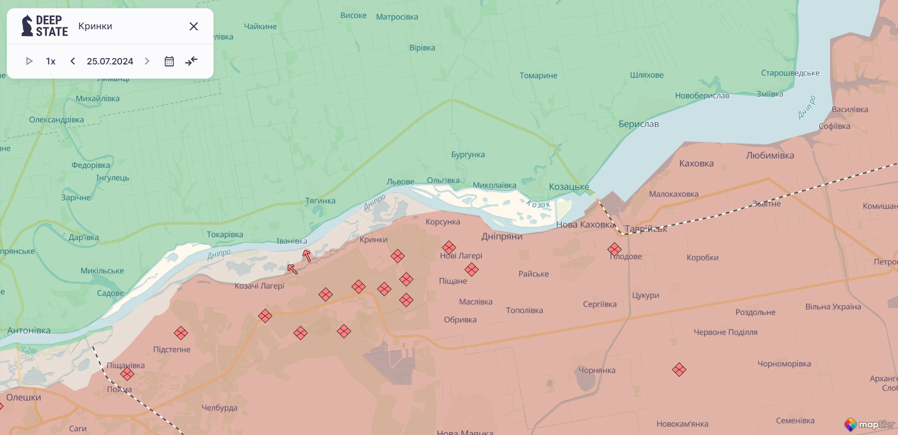 Крынки почти полностью уничтожены, но ВСУ продолжают держать оборону на левом берегу Днепра – ОСУВ "Таврия"