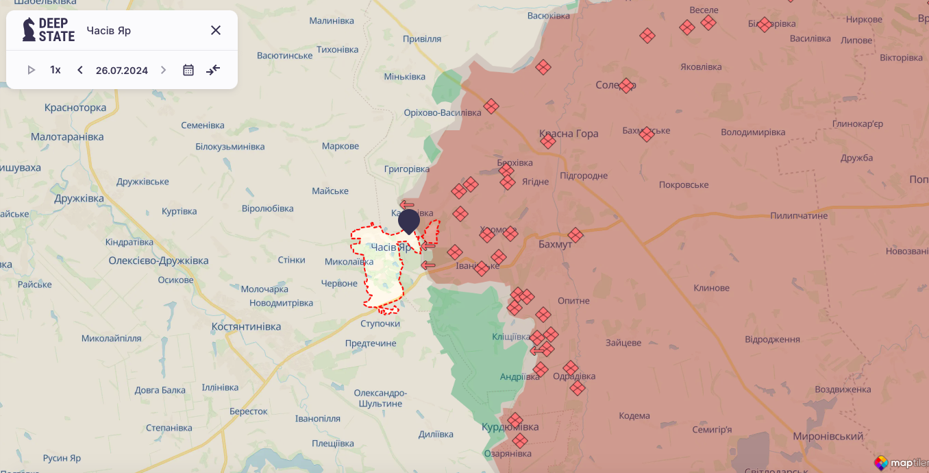 Ворог не має просувань біля Часового Яру, але постійно штурмує і підтягує резерви, – майор НГУ