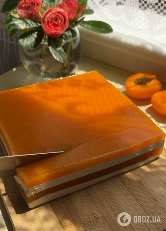 Абрикосовый желейный десерт, который не нужно выпекать: просто тает во рту