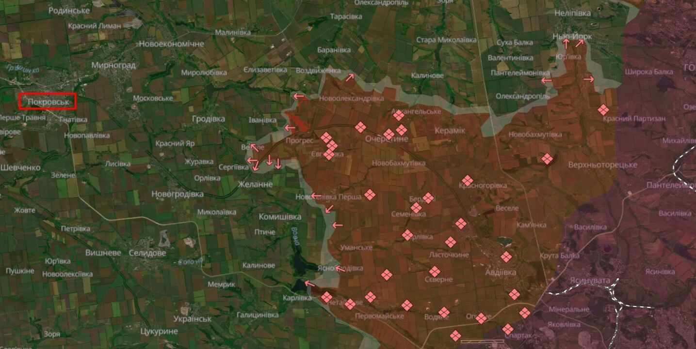 Враг ищет слабые места: в ВСУ рассказали, что происходит на Покровском направлении. Карта