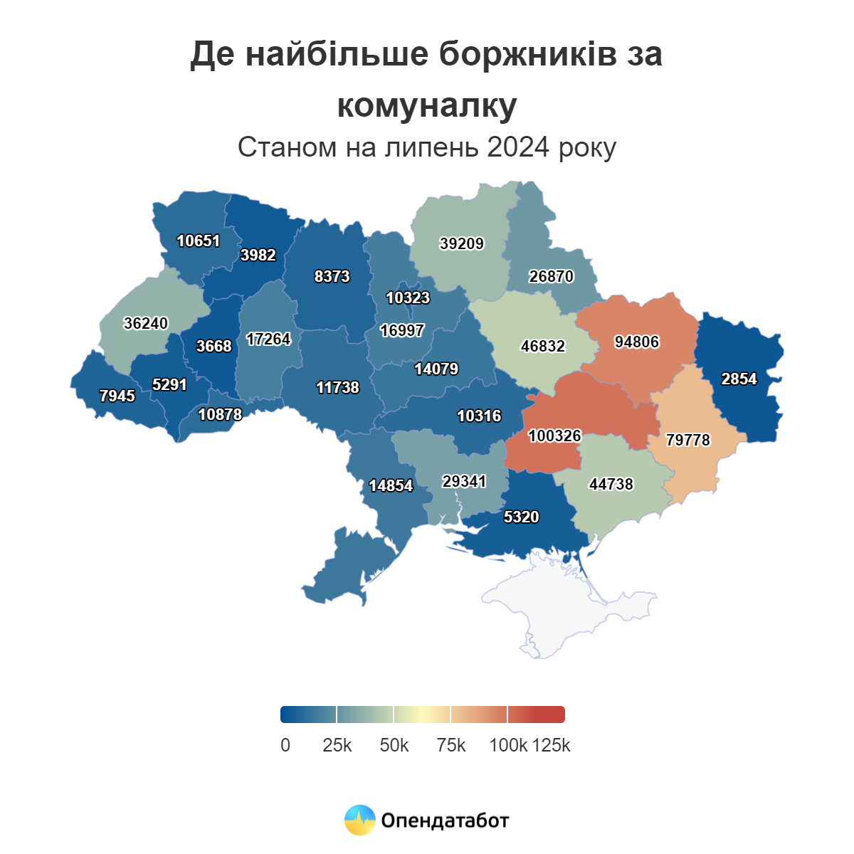 Где больше всего зафиксировано должников