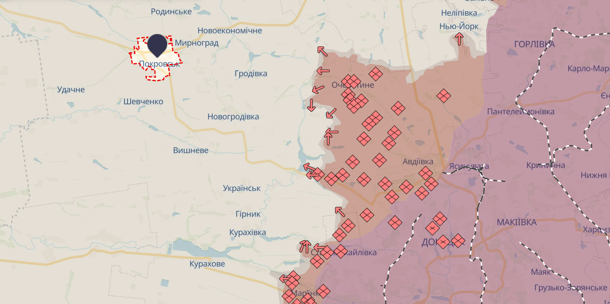 Сили оборони відбили десятки атак на Покровському напрямку: у Генштабі розповіли, де йдуть запеклі бої. Карта