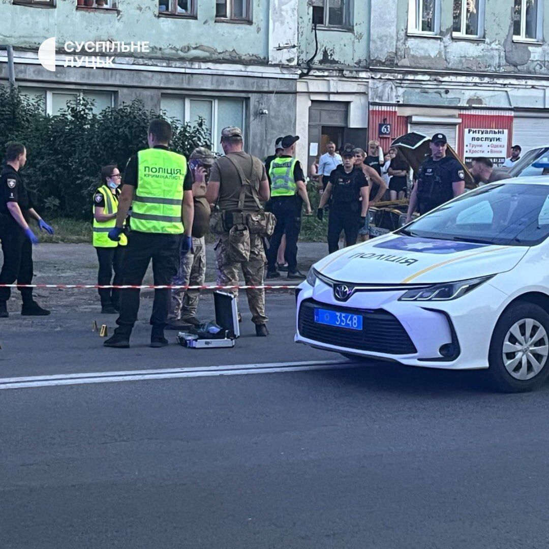 Место ЧП в Луцке
